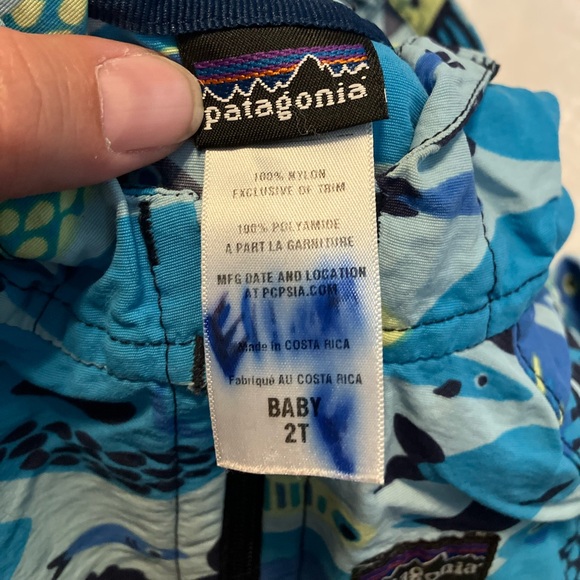 *last chance* Patagonia Blue Fish Print Baggies Jacket - Picture 4 of 4